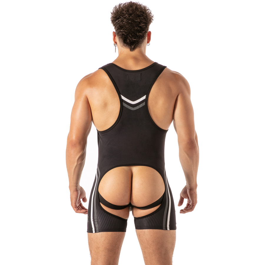 Sous-vêtement Homme Sexy Combinaison Décolleté Ouverture Frontale - Locker Gear