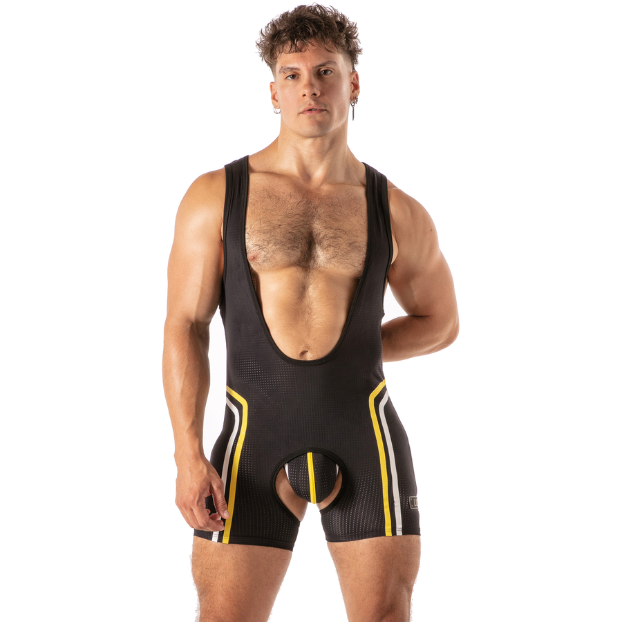 Sous-vêtement Homme Sexy Combinaison Décolleté Ouverture Frontale - Locker Gear