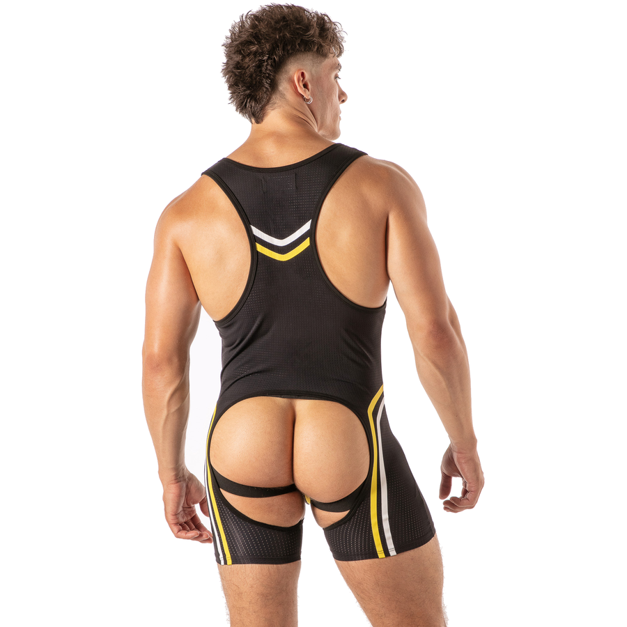 Sous-vêtement Homme Sexy Combinaison Décolleté Ouverture Frontale - Locker Gear
