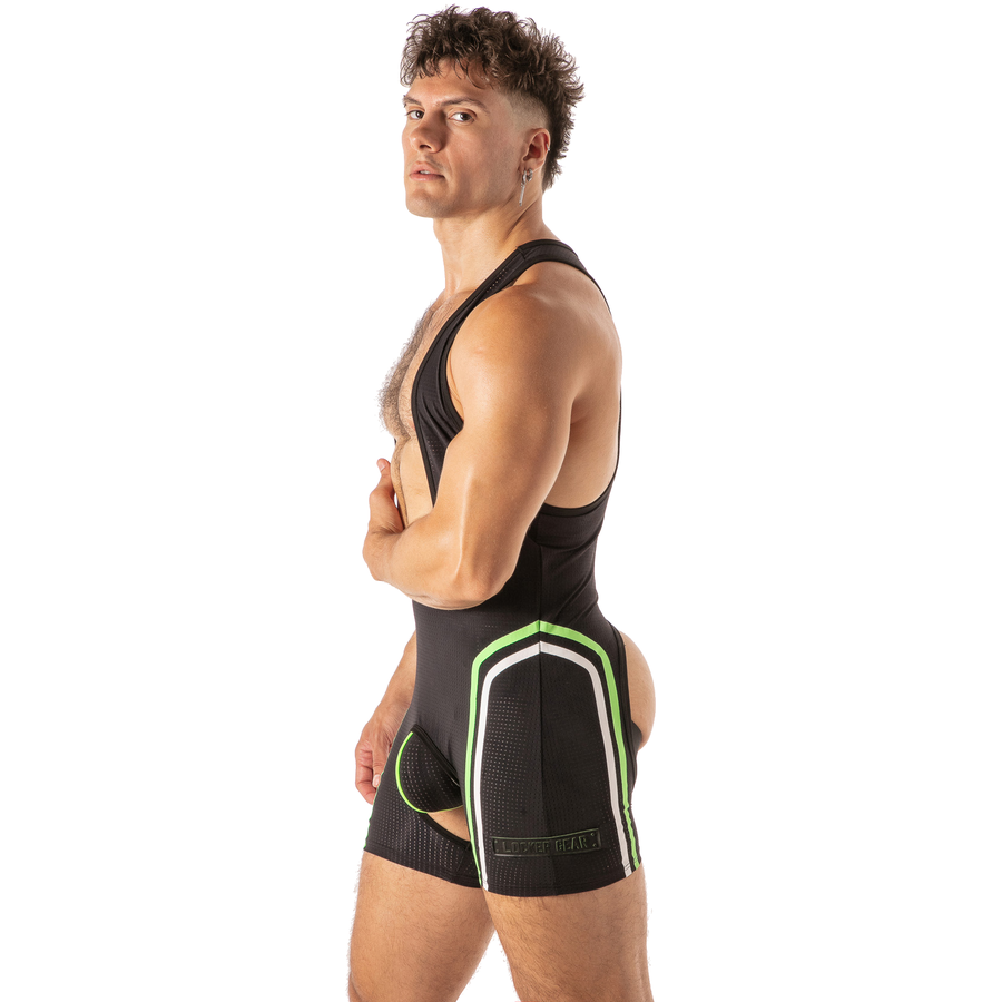 Sous-vêtement Homme Sexy Combinaison Décolleté Ouverture Frontale - Locker Gear