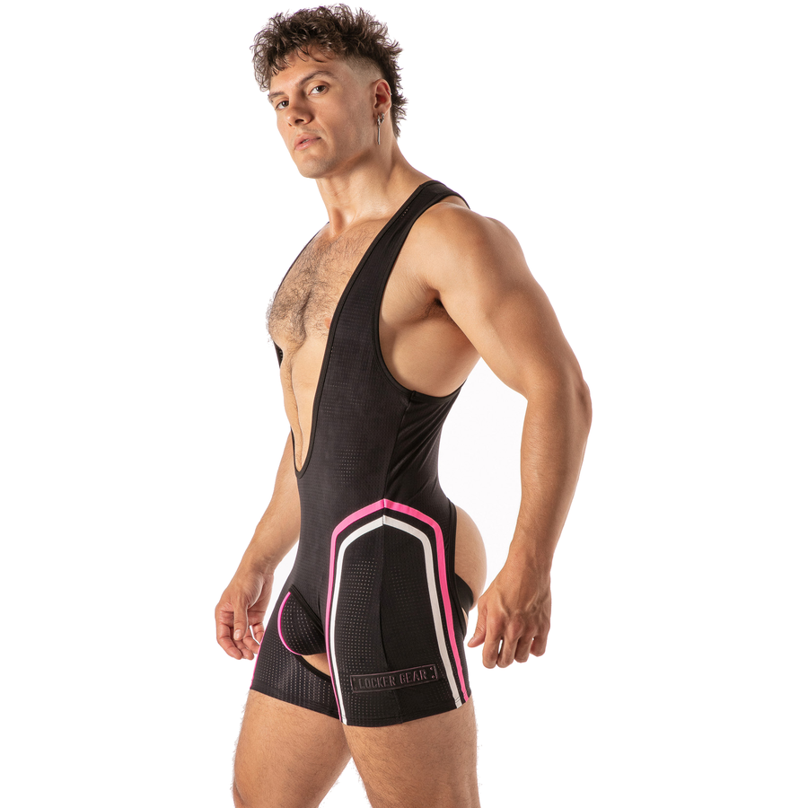 Sous-vêtement Homme Sexy Combinaison Décolleté Ouverture Frontale - Locker Gear