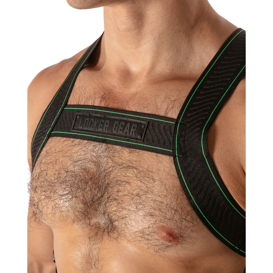 LOCKER GEAR - PISTON HARNESS HARNAIS CORPOREL RÉGLABLE POUR HOMME BLEU S/M