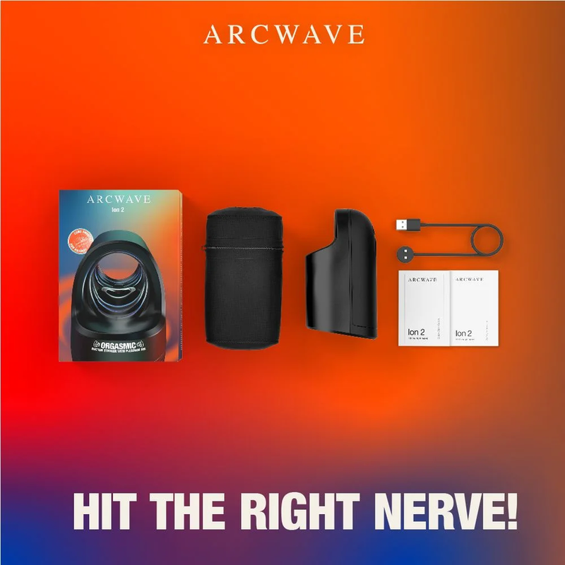 ARCWAVE - ION 2 STROKER MASCULIN AVEC STIMULATION PAR ONDES D'AIR PULSÉES NOIR