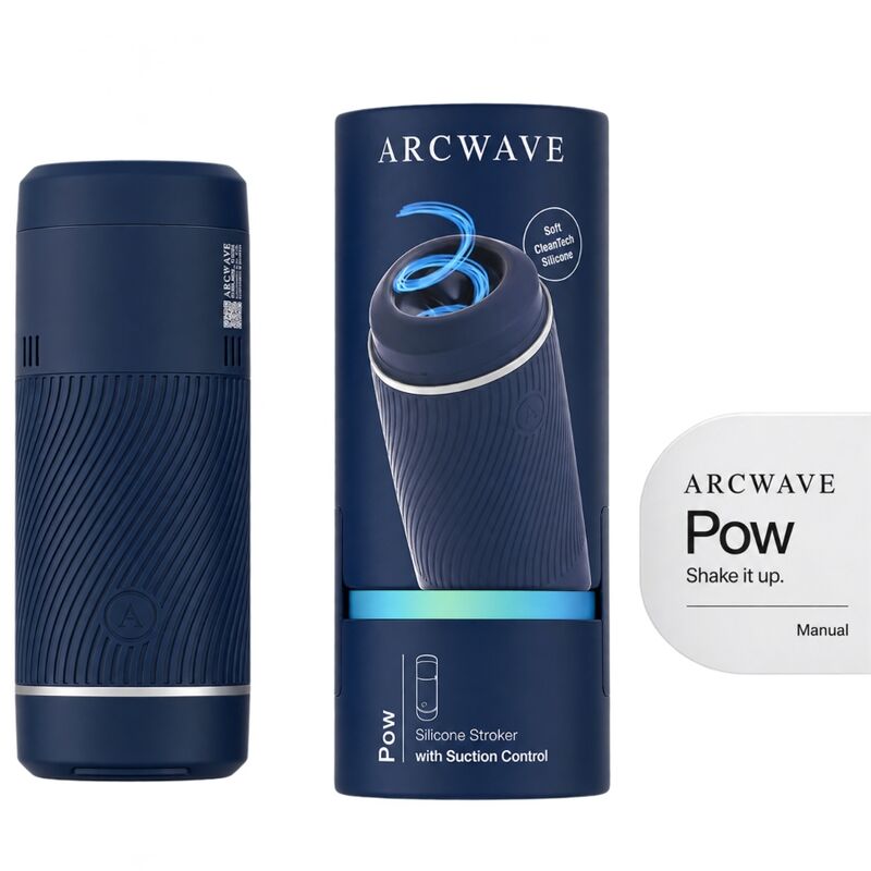 ARCWAVE - POW STROKER MANUEL AVEC CONTRÔLE DE L'ASPIRATION BLEU