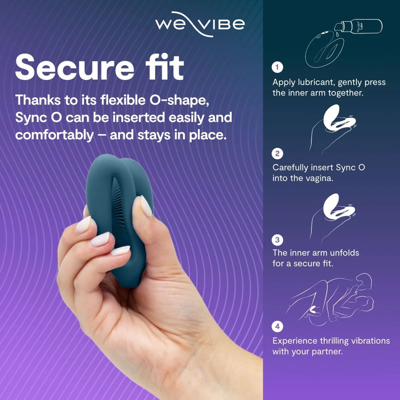 We-Vibe Sync 2 Vibromasseur Couple Télécommandé Vert Velours