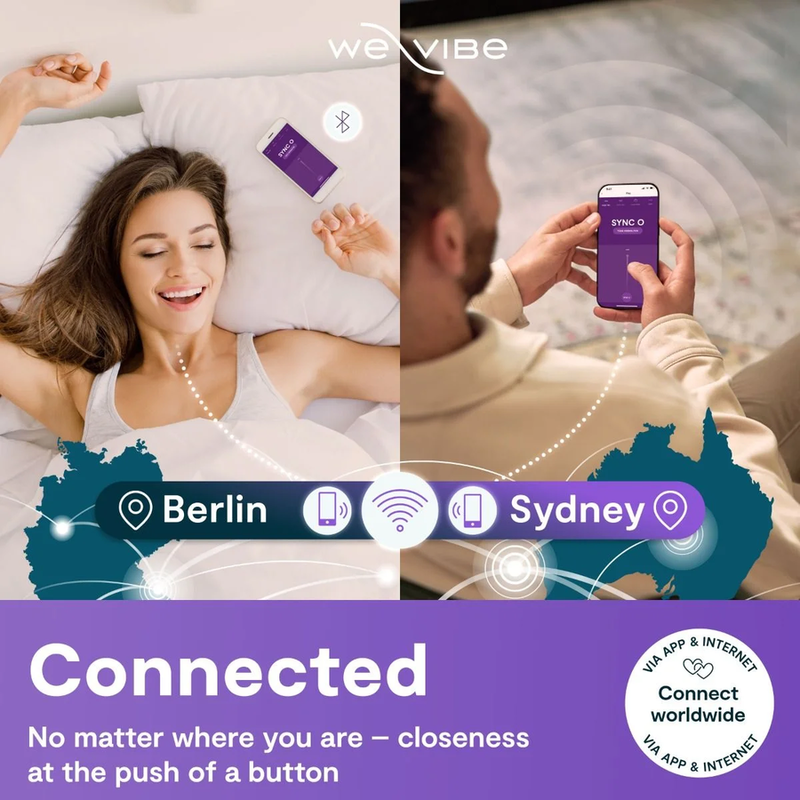 We-Vibe Sync 2 Vibromasseur Couple Télécommandé Vert Velours