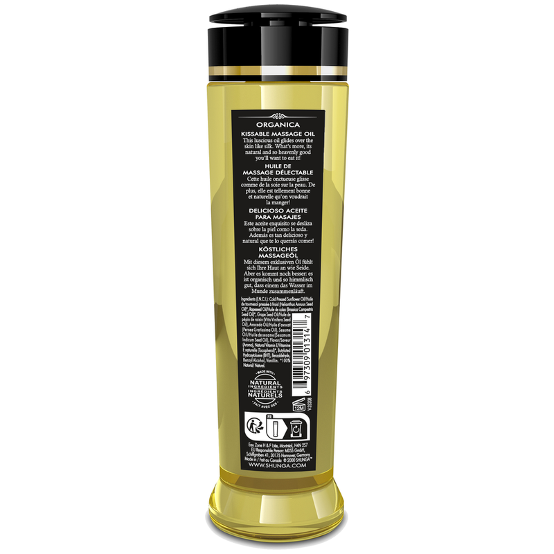 SHUNGA - ORGANICA HUILE DE MASSAGE COMESTIBLE FLEUR D'AMANDIER 240 ML
