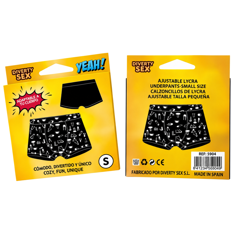 DIABLO PICANTE - SLIP NOIR À IMPRIMÉ PÉNIS TAILLE S