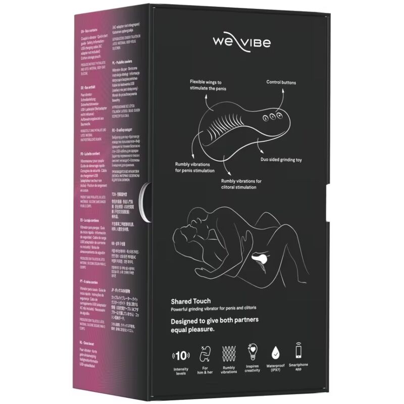 WE-VIBE - VIBRATEUR DOUBLE FACE POUR COUPLES À TOUCHER PARTAGÉ NOIR