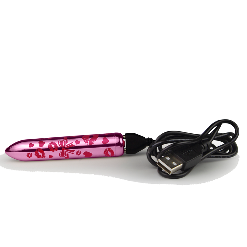 ROCKS-OFF - GIFTING LOVE MINI VIBRATEUR BULLET RECHARGEABLE AVEC 16 FONCTIONS ROSE