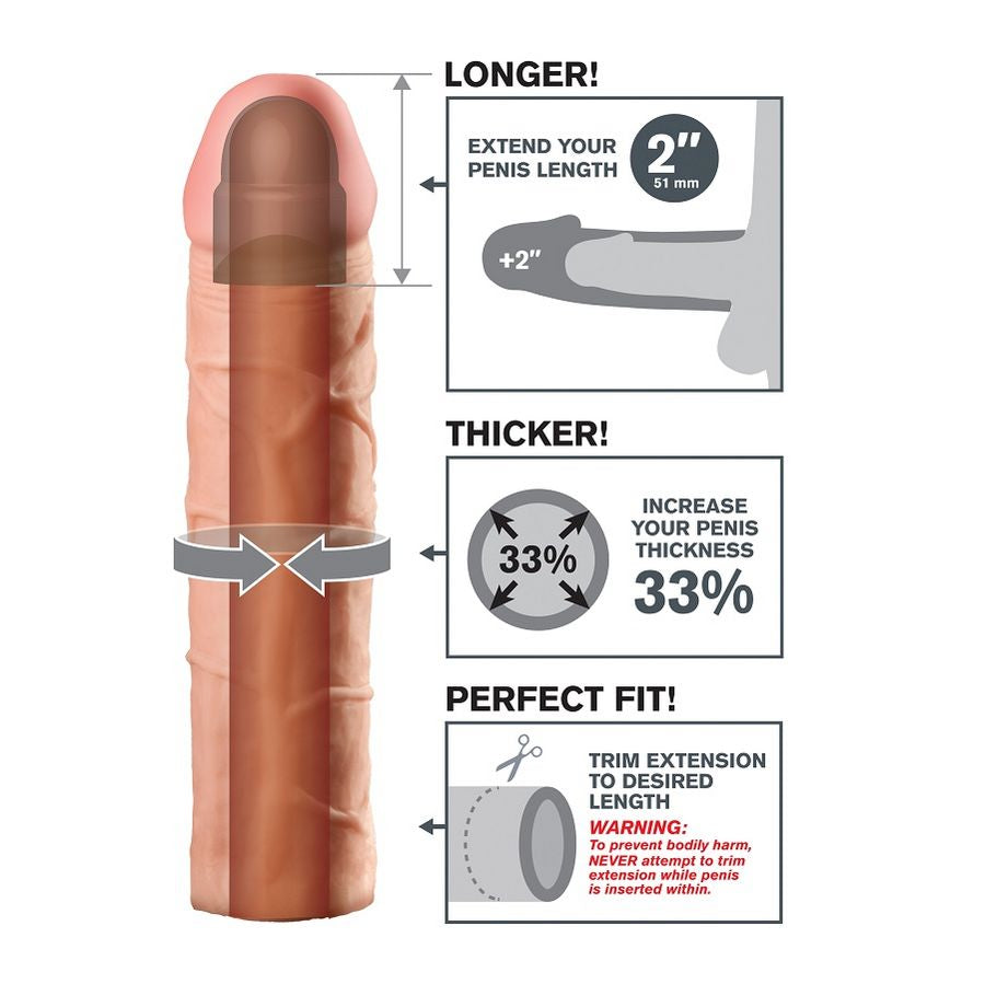 Gaine de Pénis Réaliste Fantasy X-Tensions Perfect 2 Beige