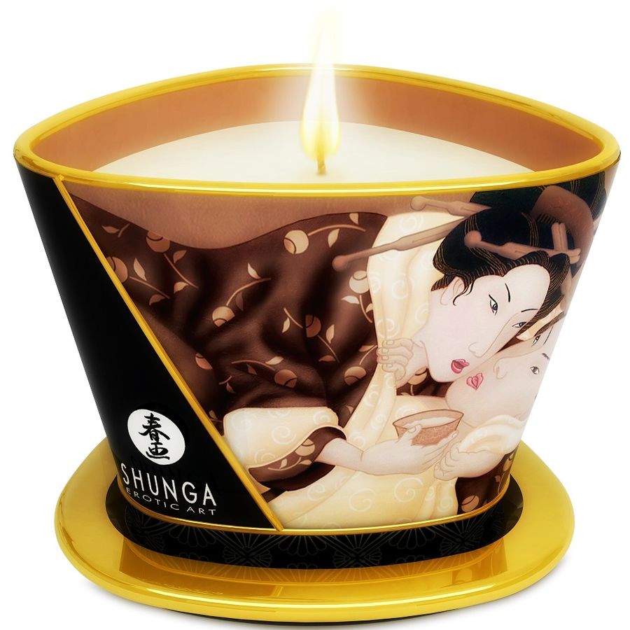 Shunga - Chandelle de Massage Parfum Chocolat - 170 ml