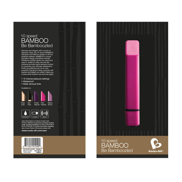 Vibromasseur Bamboo Or 10 vitesses - Rocks-Off - ROCKS-OFF