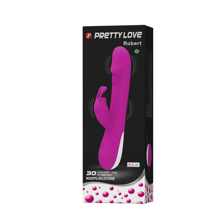 Vibromasseur Rabbit Robert avec Stimulateur - Pretty Love