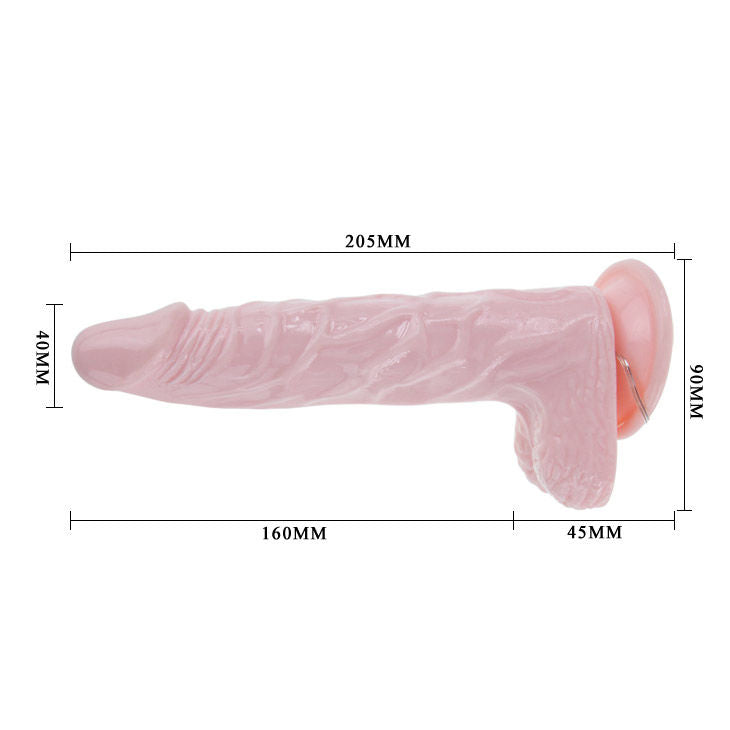 Baile - Gode Vibrant Réaliste avec Ventouse Super Vibro Dong - 20,5 cm