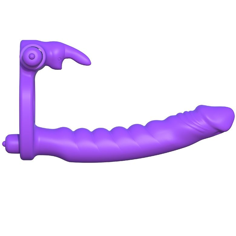 Anneau Vibrant Double Pénétration Silicone Rabbit - Fantasy