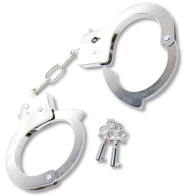 Menottes BDSM Métal Nickelé avec Clés - Fetish Fantasy