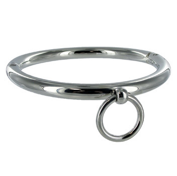 Collier BDSM verrouillable chromé 18cm - Metal Hard - METAL HARD