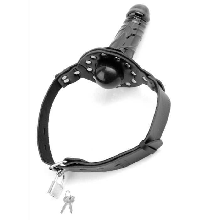 Bâillon-Gode Deluxe avec Harnais Réglable - Fetish Fantasy