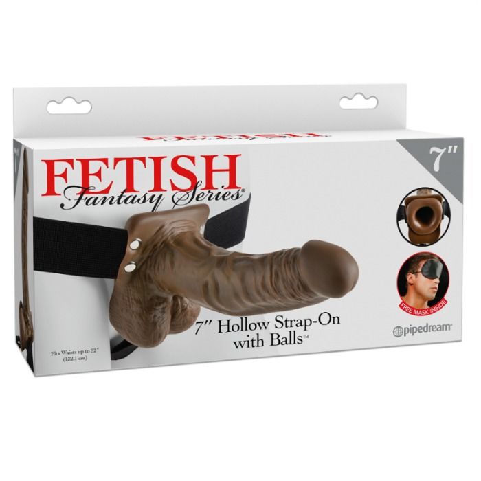 Gode Ceinture Creux 7 Pouces avec Boules - Fetish Fantasy