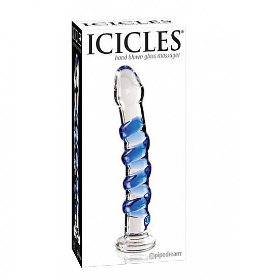 Gode en Verre Icicles N°5 Transparent 17 cm - Pipedream