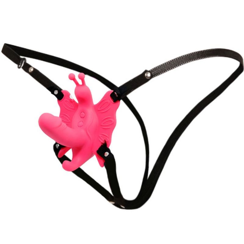 Baile - Harnais Vibrant en Forme de Papillon avec Mini Gode pour Femme