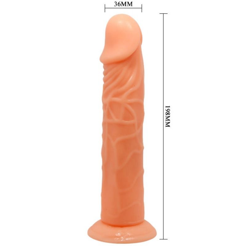Realistischer gerippter Dildo mit Saugnapf 19,8 cm - Baile