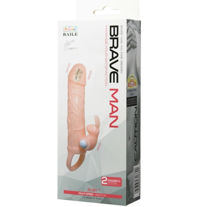 Baile - Gaine à Pénis Vibrant avec Lapin - 16,5 cm