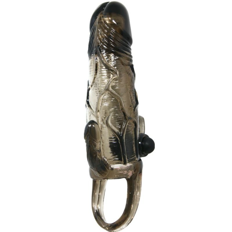 Baile - Gaine à Pénis Vibrant avec stimulation Clitoris Noir - 16,5 cm