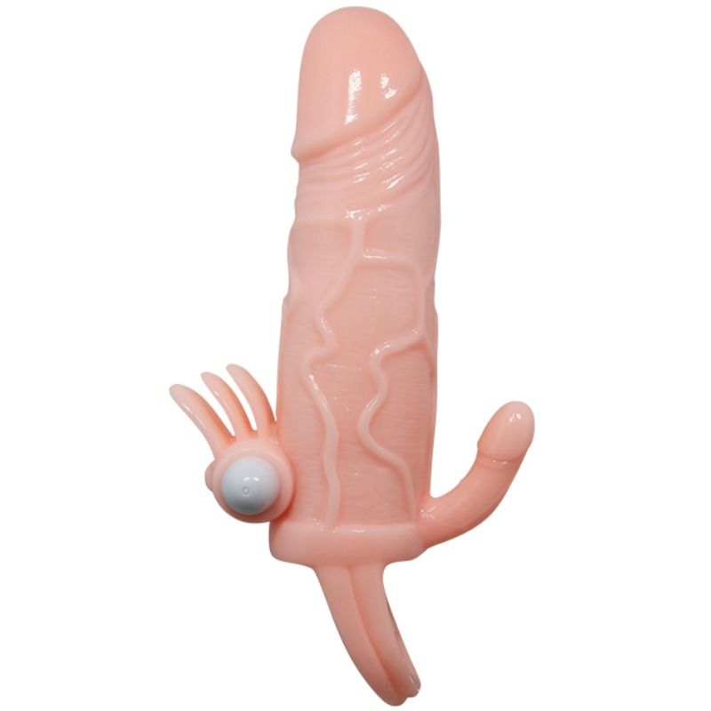 Baile - Gaine à Pénis Vibrant avec stimulation Clitoris - 16,5 cm
