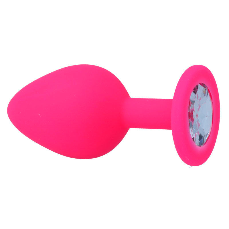 Plug Anal Intense Silicone Strass Fuchsia M - Intense