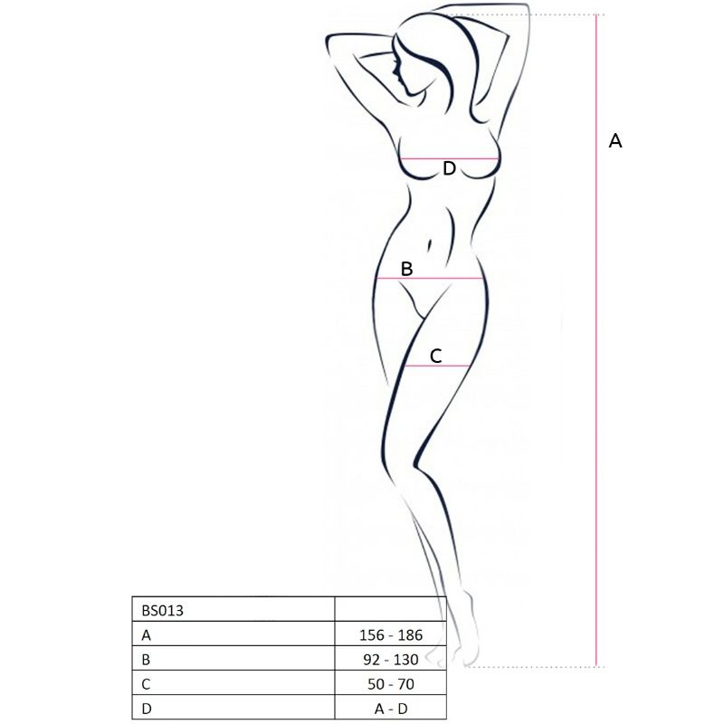 Bodystocking Passion BS013 Noir Taille Unique - Passion