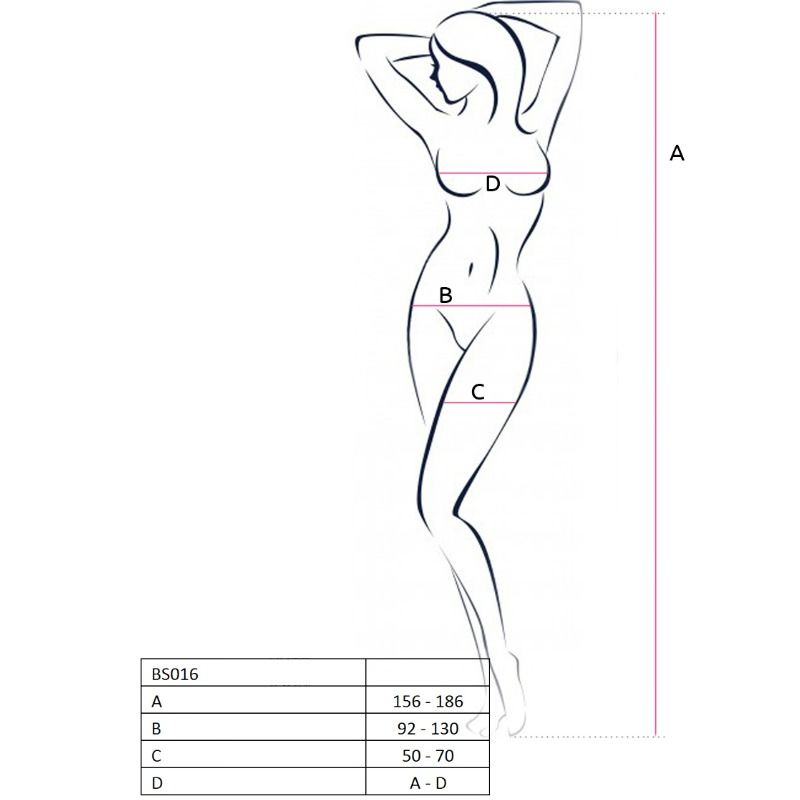 Bodystocking Passion BS016 Noir Taille Unique - Passion