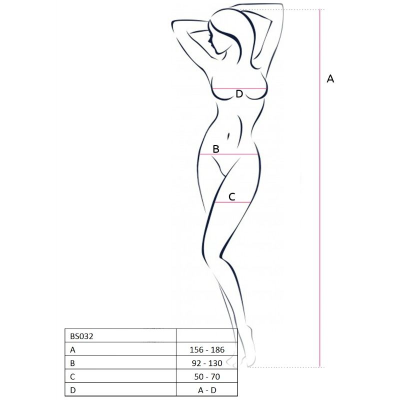 Bodystocking Résille BS032 Noir Taille Unique - Passion
