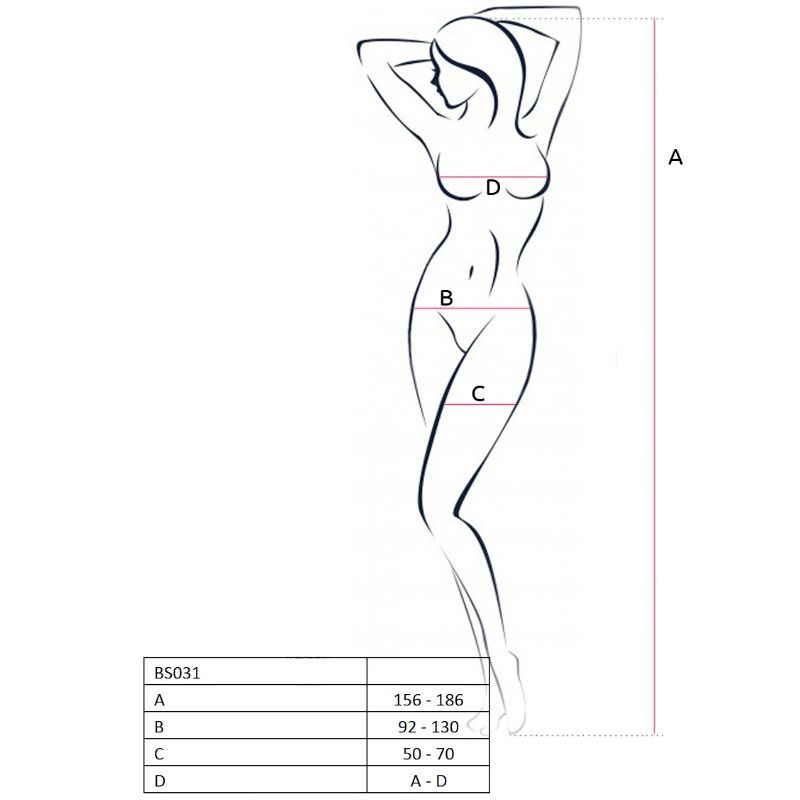 Bodystocking Résille Passion BS031 Blanc Taille Unique - Passion