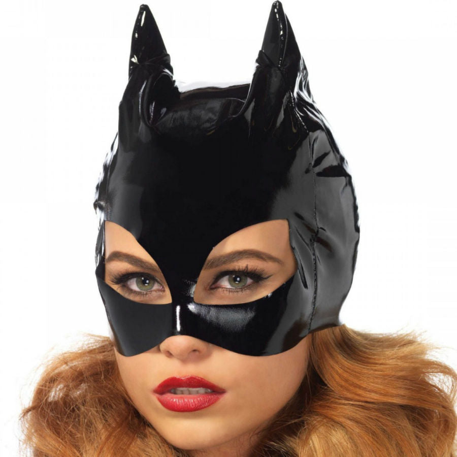 Masque Érotique Catwoman Vinyle Noir - Leg Avenue