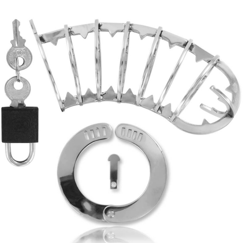 Metal Hard - Cage pénis avec cadenas de sécurité - 14 cm
