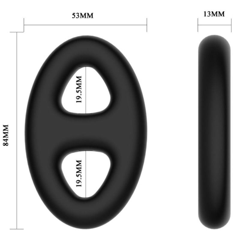 Anneau Pénien Double Bague Silicone Super Douce - Crazy Bull