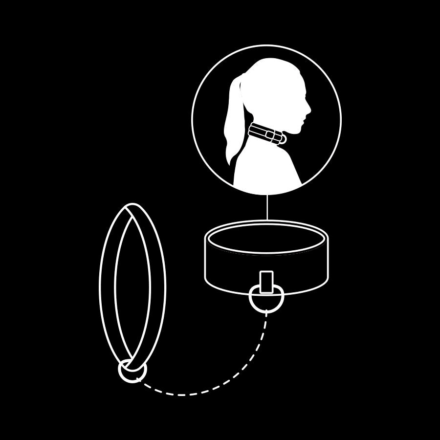 Collier BDSM Fetish Submissive Chaîne Néoprène - Fetish - FETISH SUBMISSIVE BONDAGE