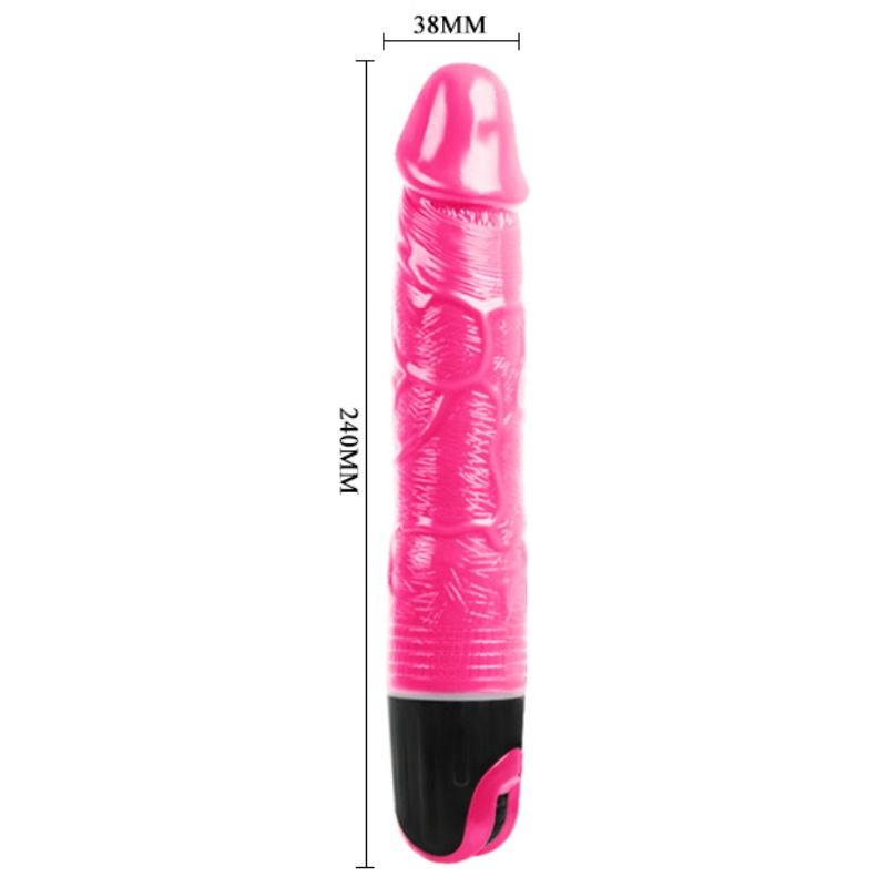 Baile - Vibromasseur Veiné Vibrant 24 cm - Rose