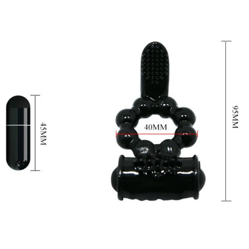 Baile - Anneau Pénien Vibrant Sweet Ring - Noir