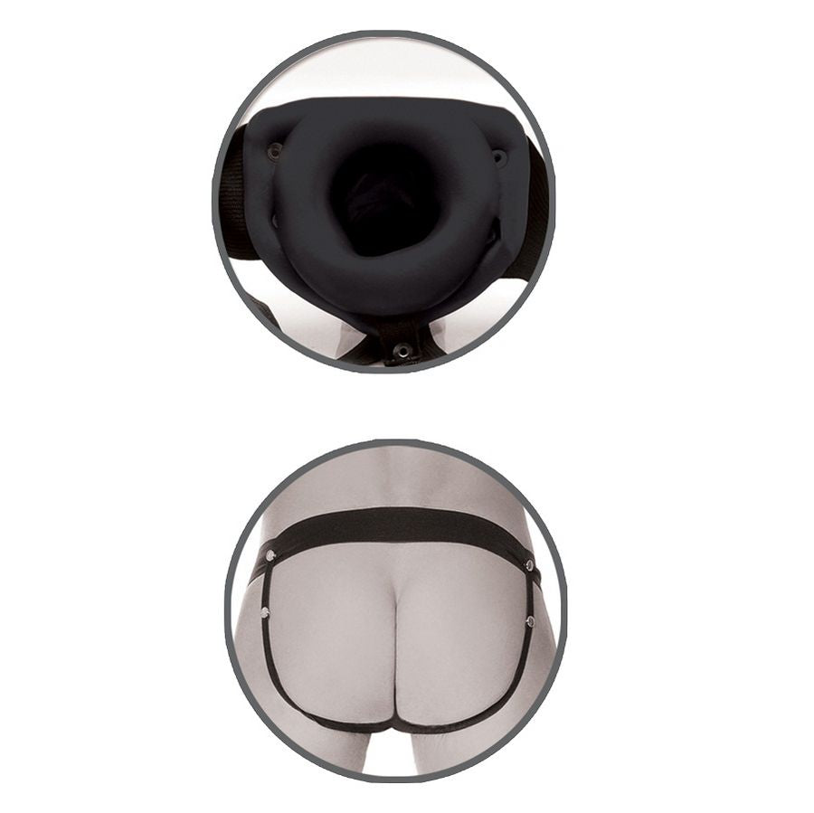 Gode Ceinture Creux Hollow Strap-on Noir 14cm - Fetish Fantasy