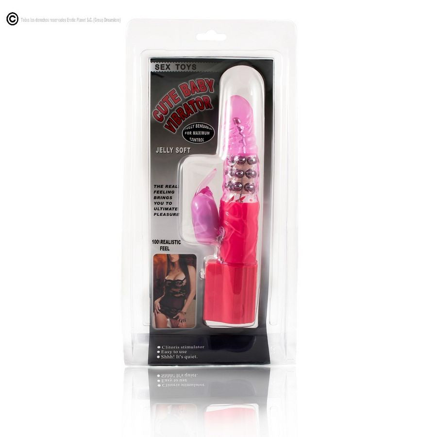 Baile - Vibro Rabbit et Rotatif 23 cm - Rose