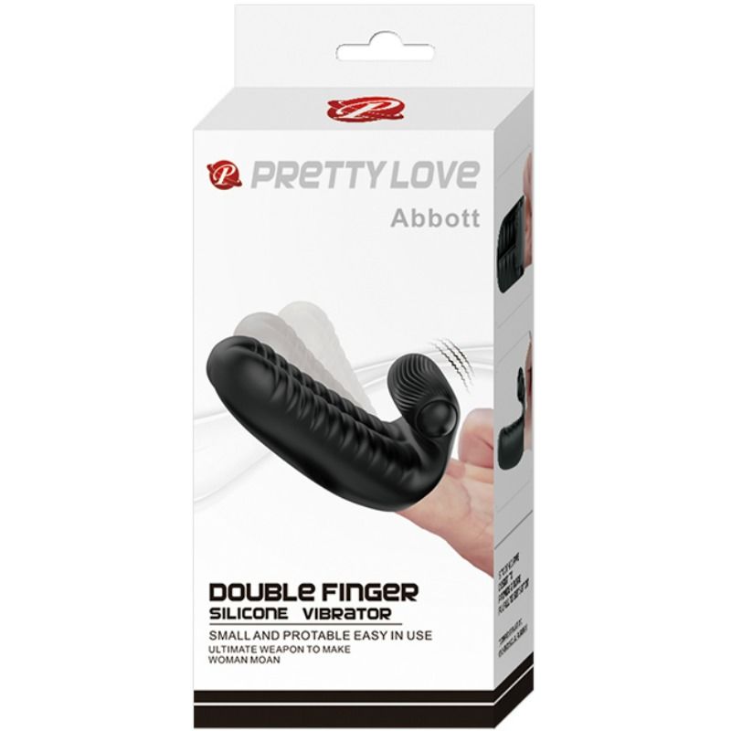 Stimulateur Vibrant 2 Doigts Pretty Love Noir