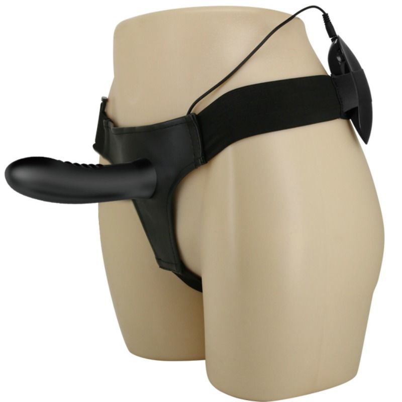 Gode Ceinture Vibrant Creux Noir 18,5 cm - Pretty Love