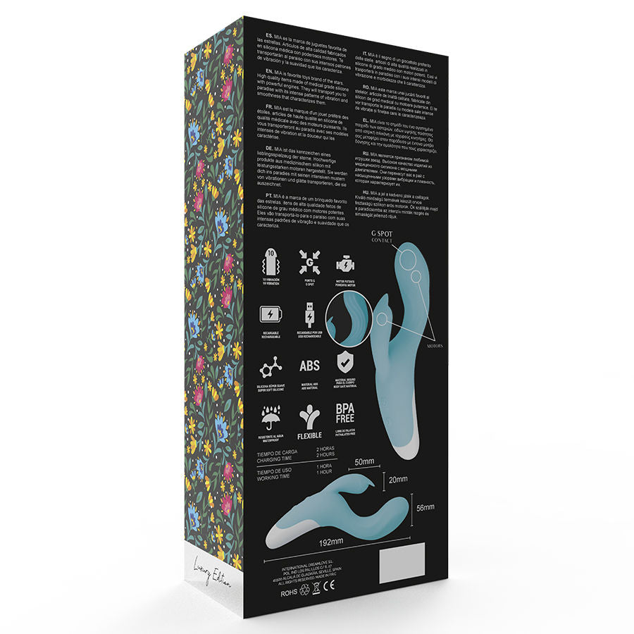 Vibromasseur Rabbit Dresde Bleu Turquoise - MIA - MIA
