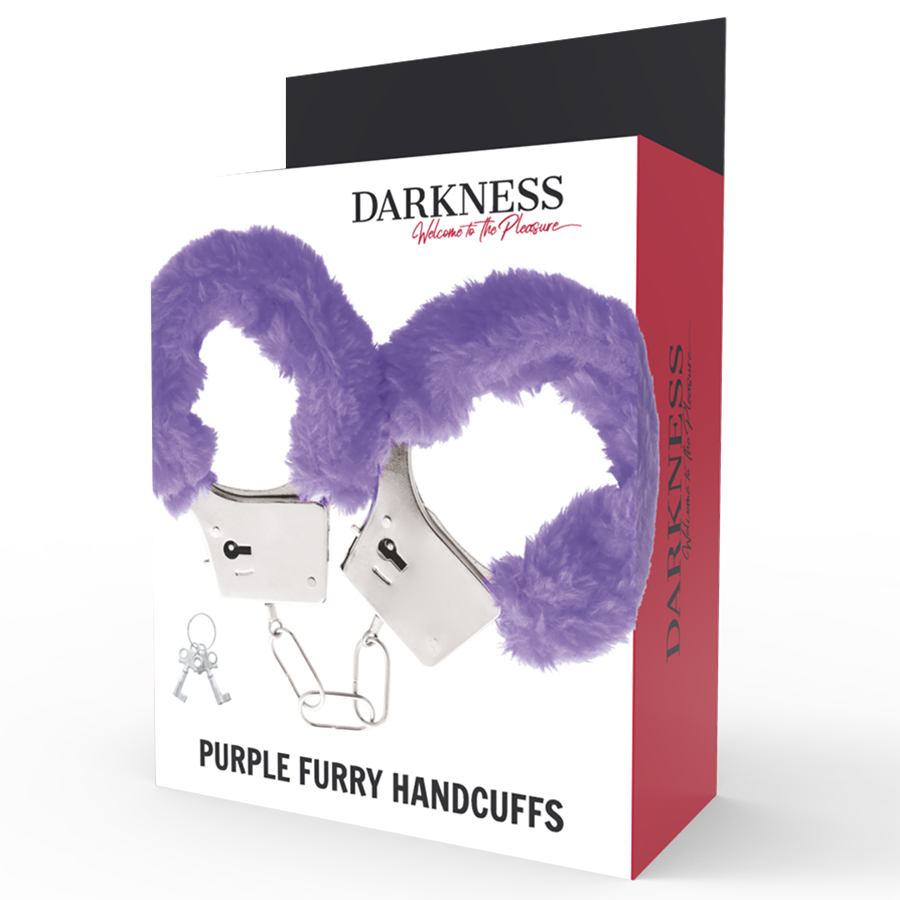 Darkness – Menottes en fourrure Lilas Sexy
