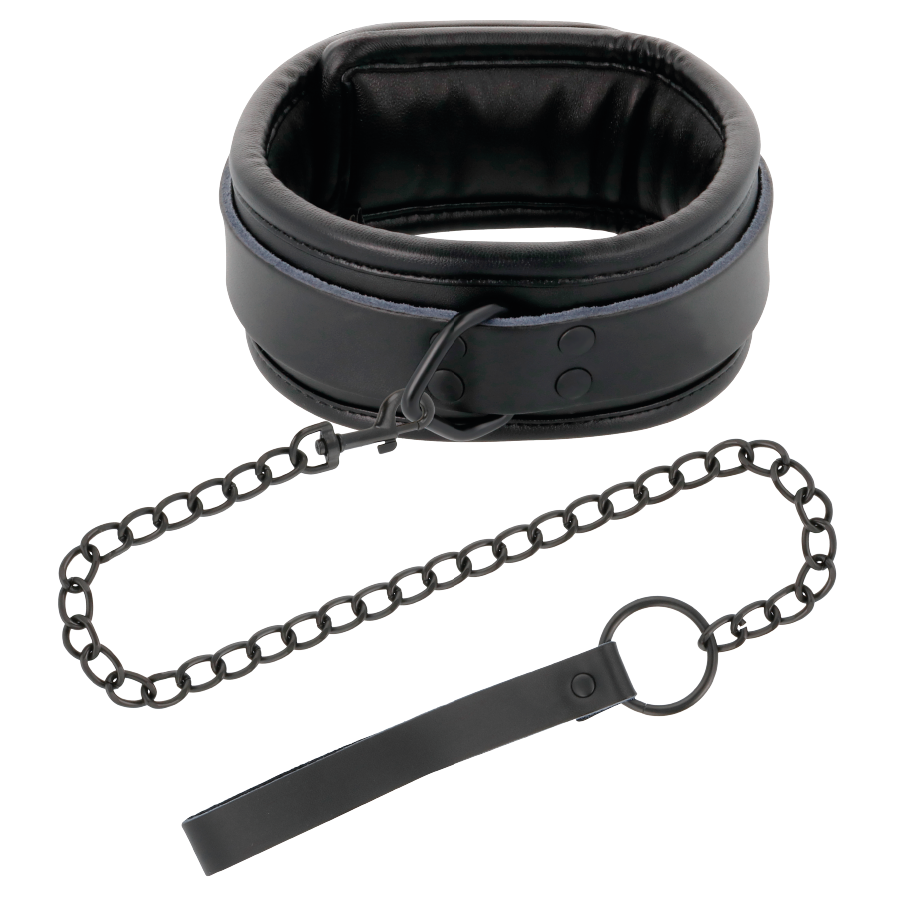 Kit BDSM Menottes et Collier Cuir Noir - Darkness - Darkness