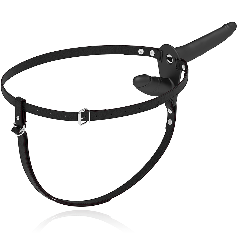 Fetish Submissive - Gode Ceinture Double Pénétration Noir / 15 cm
