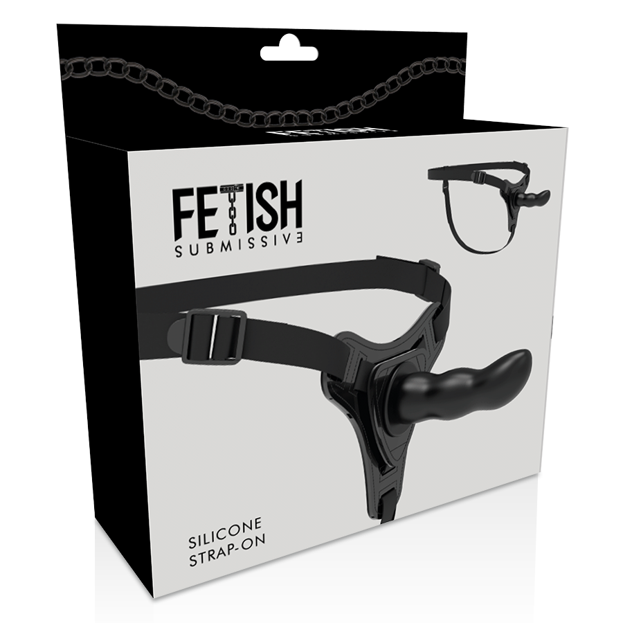 Fetish Submissive - Gode Ceinture Femme avec Harnais Noir / 16 cm